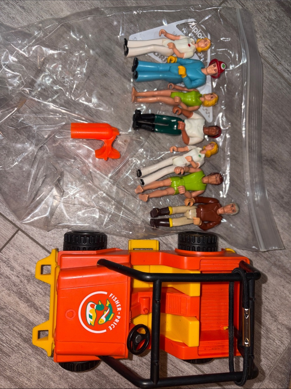 Fisher-Price Orange and Yellow Rescue Truck with Assorted Figures